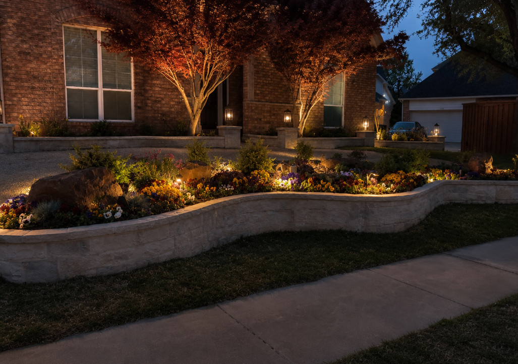 Flowerbeds — custom outdoor build by Exterior Innovation